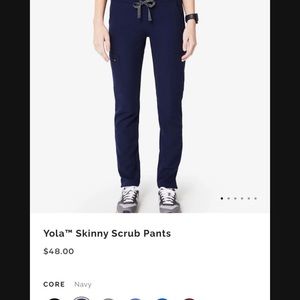 Women’s navy figs Yola straight scrub pants size small petite